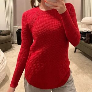 Red LOFT long sleeve pull over sweater